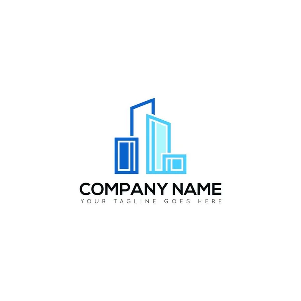 Imobiliário Negócios Construção Vetor Design Logotipo — Vetor de Stock