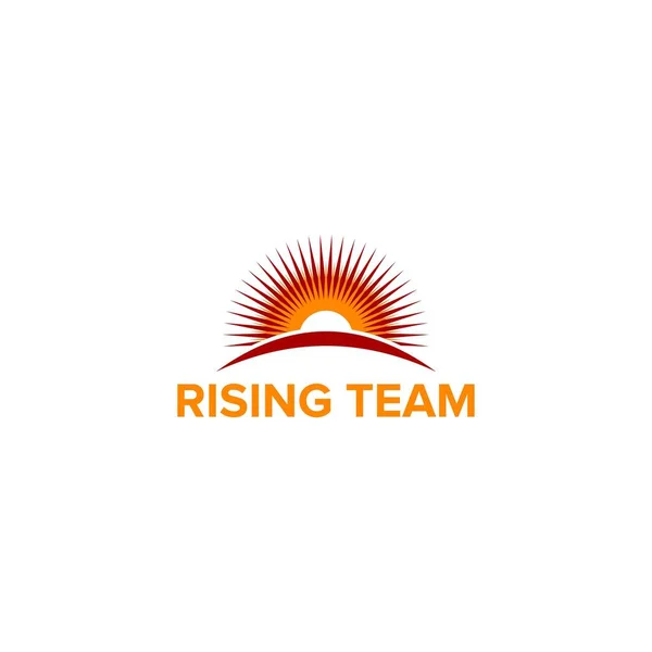 Φύση Sun Rising Team Λογότυπο Σχεδιασμό Διάνυσμα Πρότυπο — Διανυσματικό Αρχείο