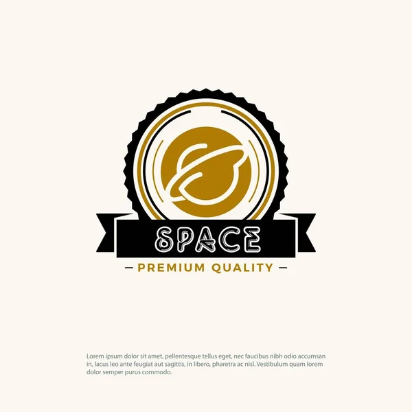 Espace Badge Logo Design Vecteur — Image vectorielle