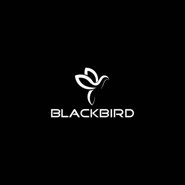 Zwart Vogel Business Logo Ontwerp Vector Template — Stockvector