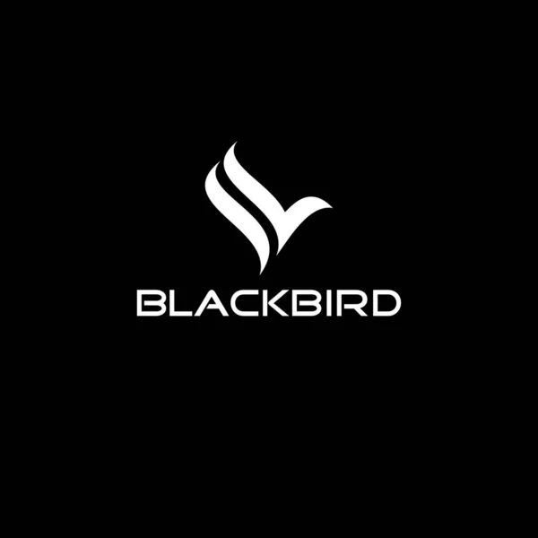 Zwart Vogel Business Logo Ontwerp Vector Template — Stockvector