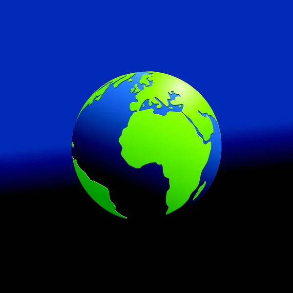 Green Earth Business Logo Design Vector Template — Stock Vector