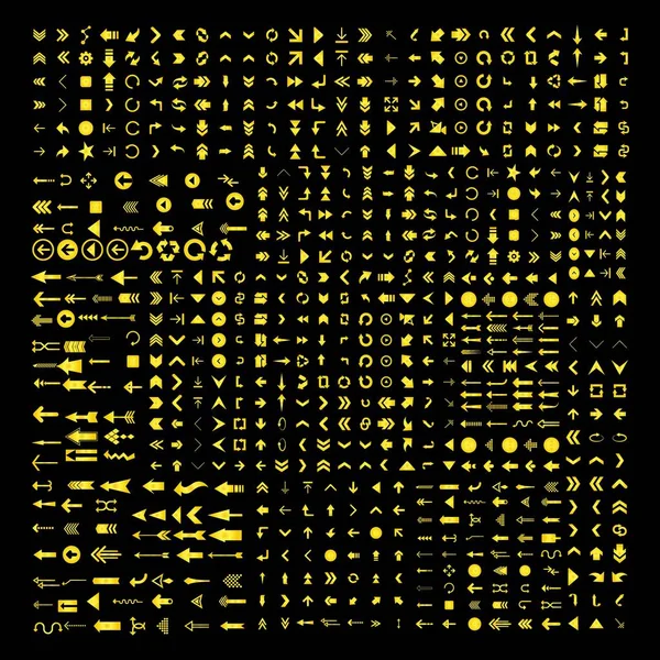 Conjunto Abstrato Moderno Criativo Ícone Seta Símbolo Negócio Logotipo Vetor — Vetor de Stock