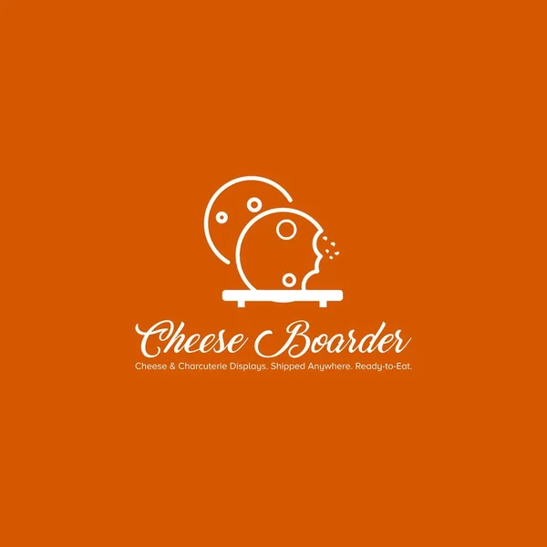 Peynir Tahtası Logo Tasarımı Vektörü — Stok Vektör