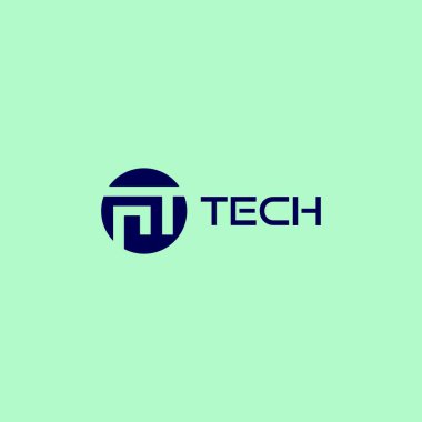 NT tech business logo design vector template clipart