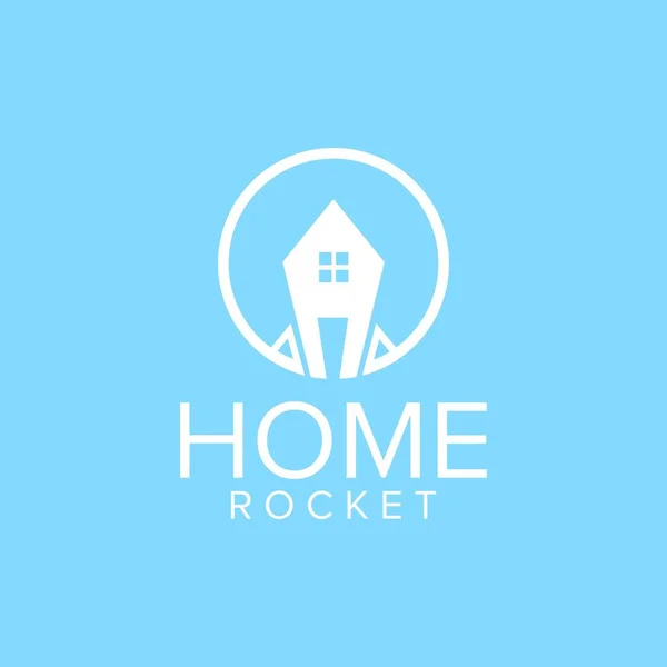 Home Cloud Rocket House Business Logo Design Vektor Sablon — Stock Vector