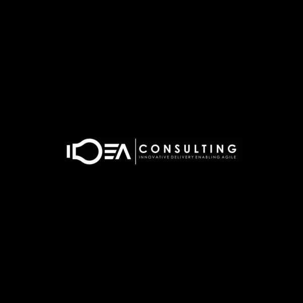 Modelo Vetor Design Logotipo Empresa Consultoria Ideia — Vetor de Stock