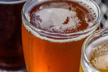 Bir bardak bira yaz özel bira bira dışında makro closeup 