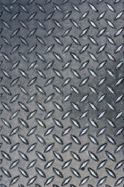 Diamond Stamped Steel Metal Patterned Background — Stock Photo, Image