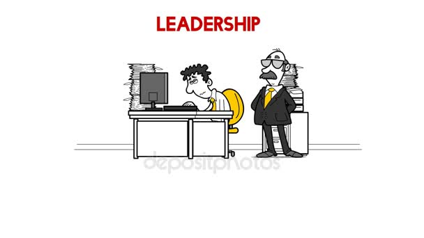 Un leader motiva il suo dipendente — Video Stock