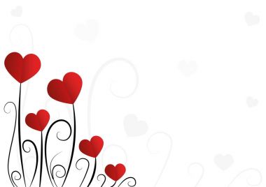 Kalpler süsler, süslü kalpleri arka plan. Vektör çizim. Sevgililer günü.