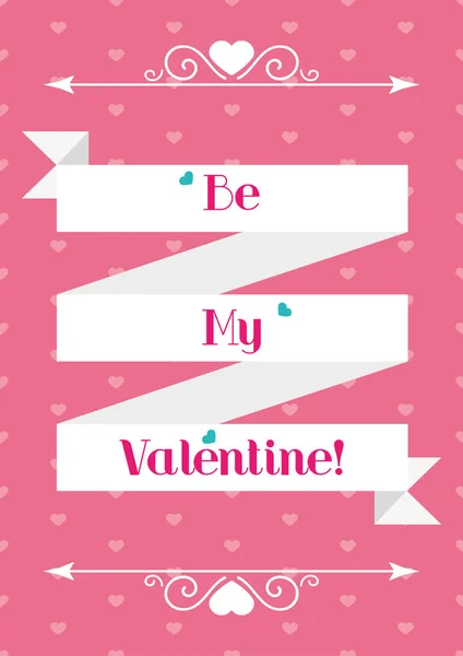 Vær Min Valentine God Valentinsdag Vektorbelysning – stockvektor