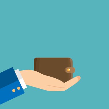 El ile para. Vektör çizim.