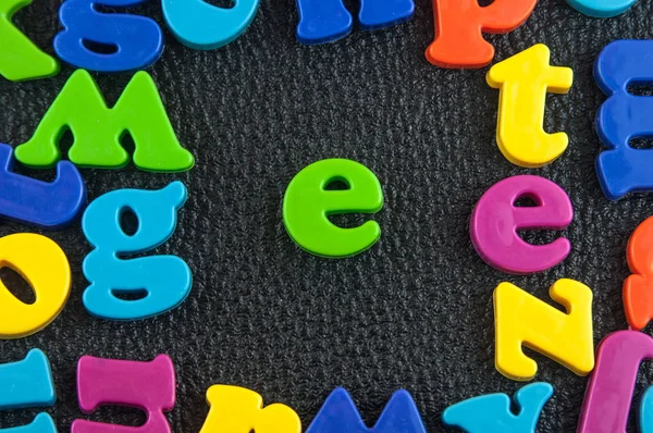 Plastic alphabet letter E