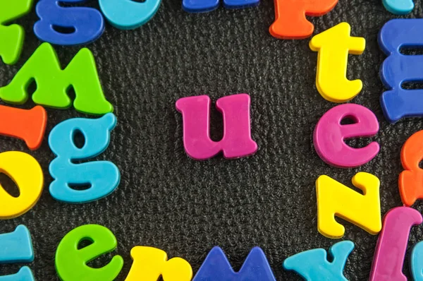 Plastic alphabet letter U