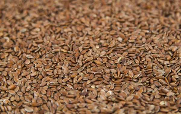 Haufen Leinsamen Gesunde Ernährung — Stockfoto