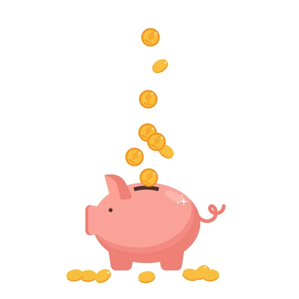 Épargne Porc Monnaie Éthérique — Image vectorielle