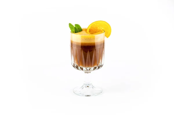 Fresh Detox Orange Drink Isolated White Background — Stock Photo, Image