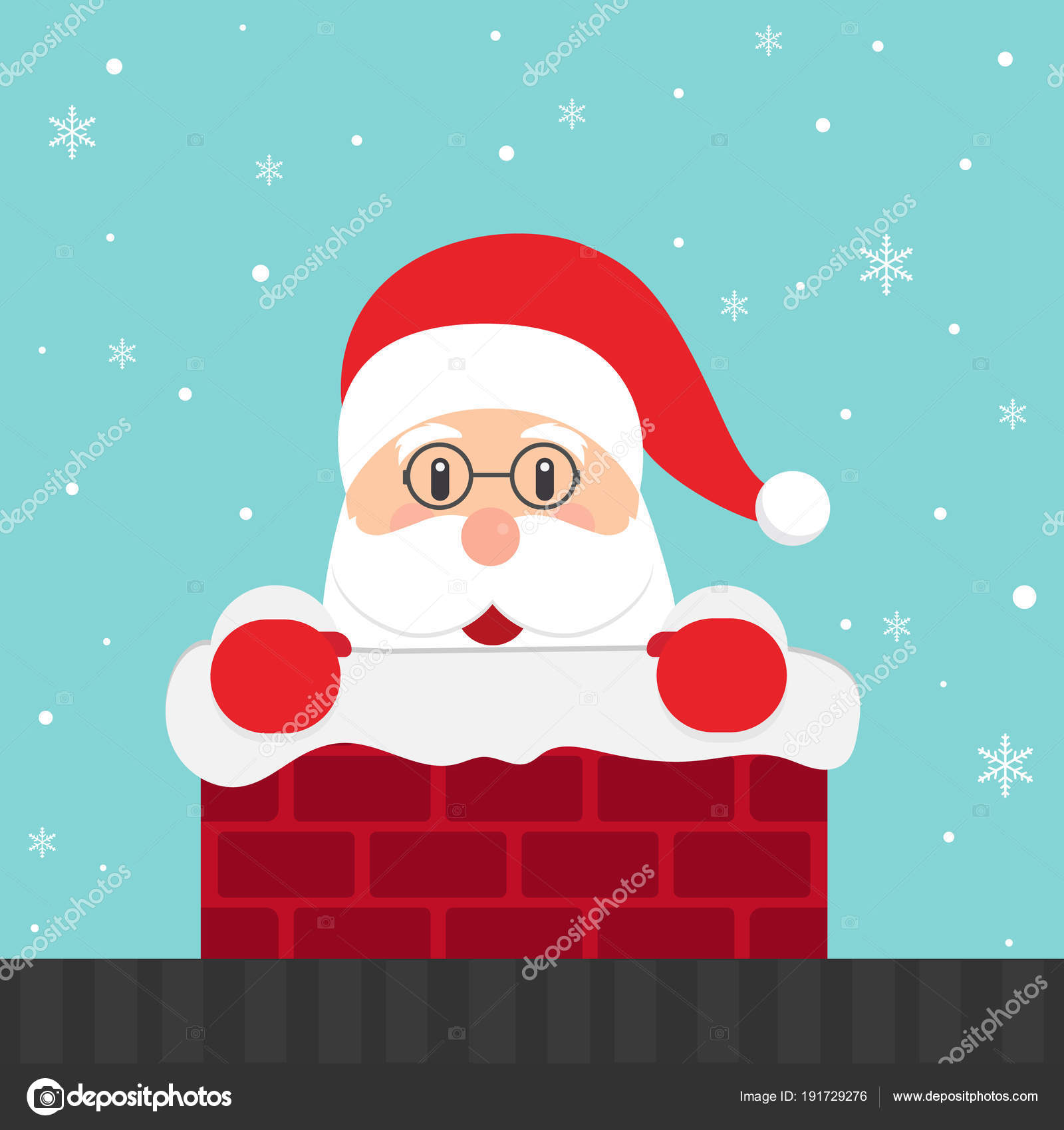 KartkÄ™ z Å¼yczeniami Christmas Santa Claus machajÄ…c rÄ™kÄ… — Wektor od melanierom