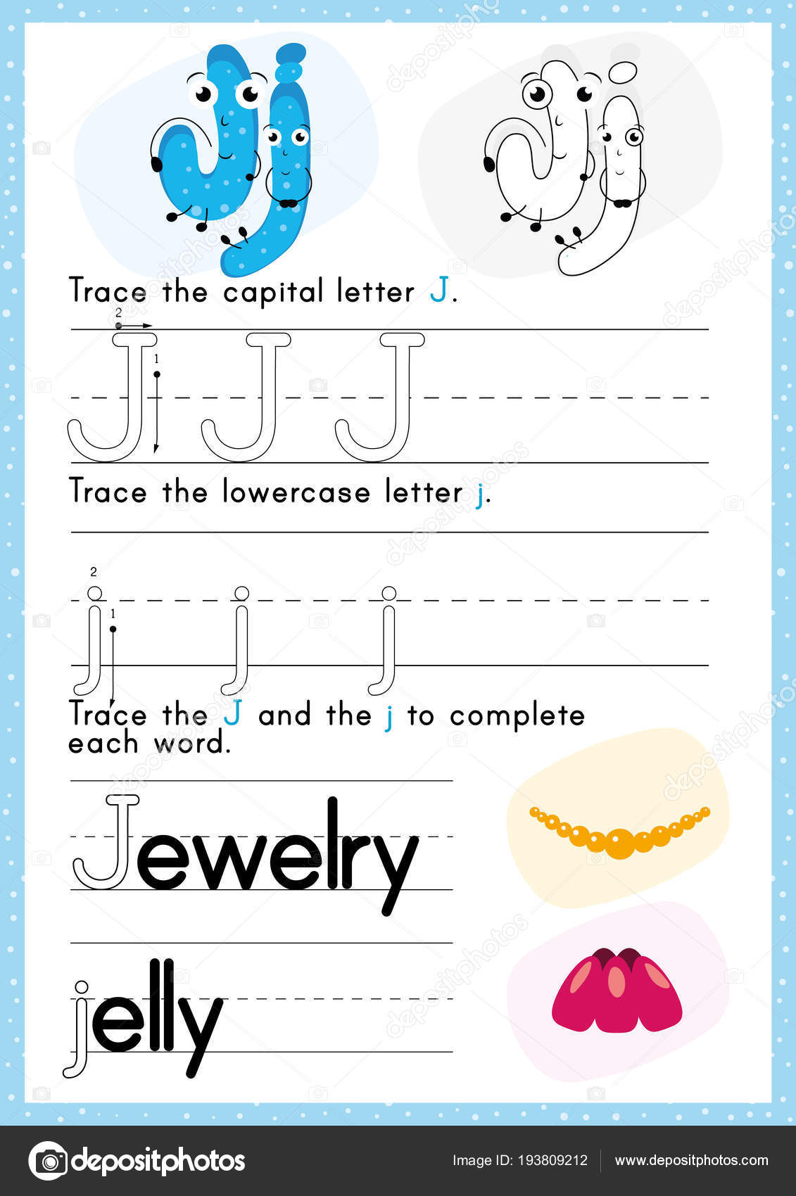 Alphabet Tracing Worksheet Writing Exercises Kids Paper Ready Print Stock Vector Image By C Melanierom