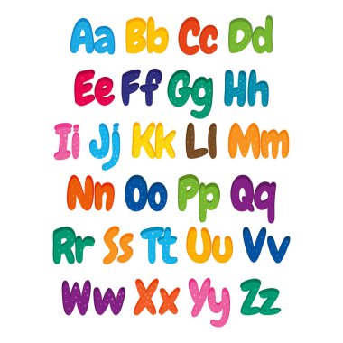 Alfabe çalışma. A-Z. Çocuklar için egzersizler. 