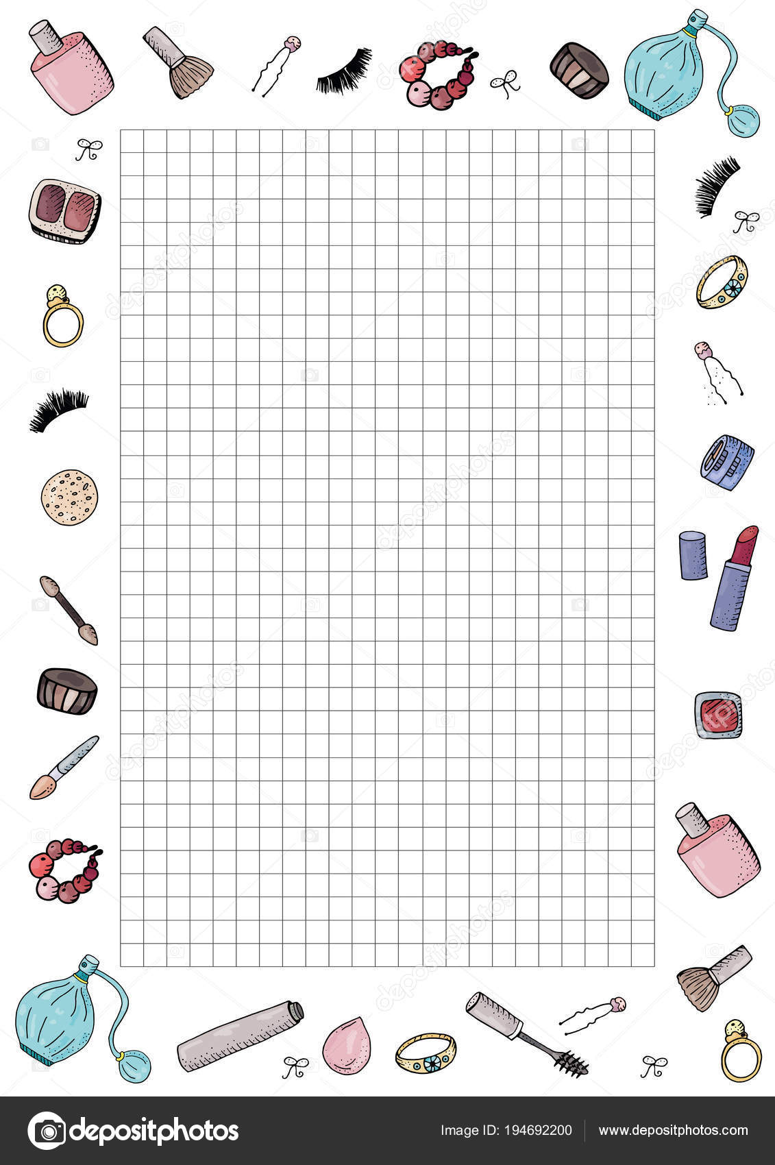 cute fashion template notes