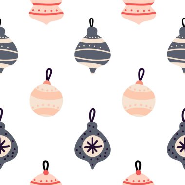 Noel baloları. Desen vektör arkaplanı.