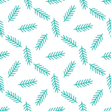 Çam ağacının dalsız desen tasarımı, vektör illüstrasyonu