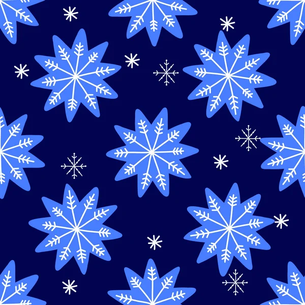 Snowflakes seamless pattern, nursery background — Stock Vector