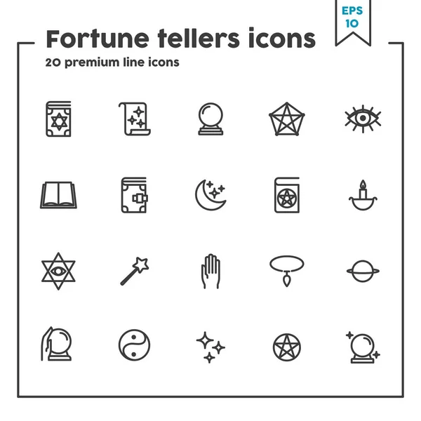 Contadores de fortunas ícone de linha fina. Elementos de símbolo de ilustração vetorial para web design e aplicativos —  Vetores de Stock