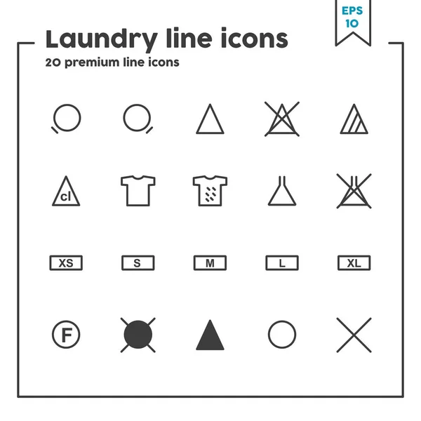 Lavanderia linha fina icon.Vector elementos de símbolo de ilustração para web design e aplicativos —  Vetores de Stock
