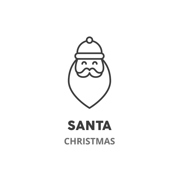 Ícone de linha fina Santa. Tema de Natal, celebração de Ano Novo. Elemento de símbolo de ilustração vetorial para web design . — Vetor de Stock