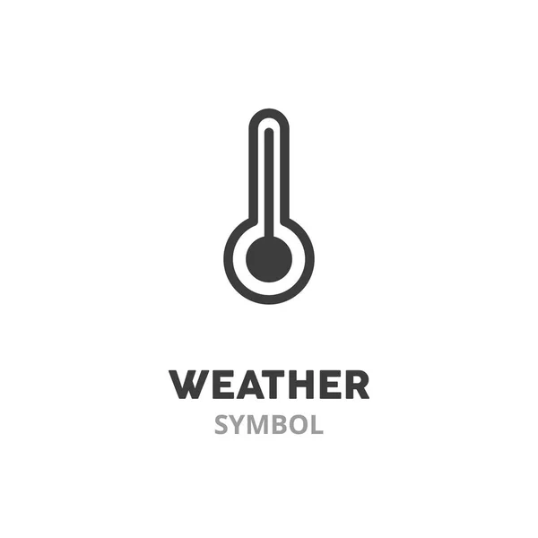 Thermometer, weather thin line icon. Vector illustration symbol elements for web design — Stock Vector