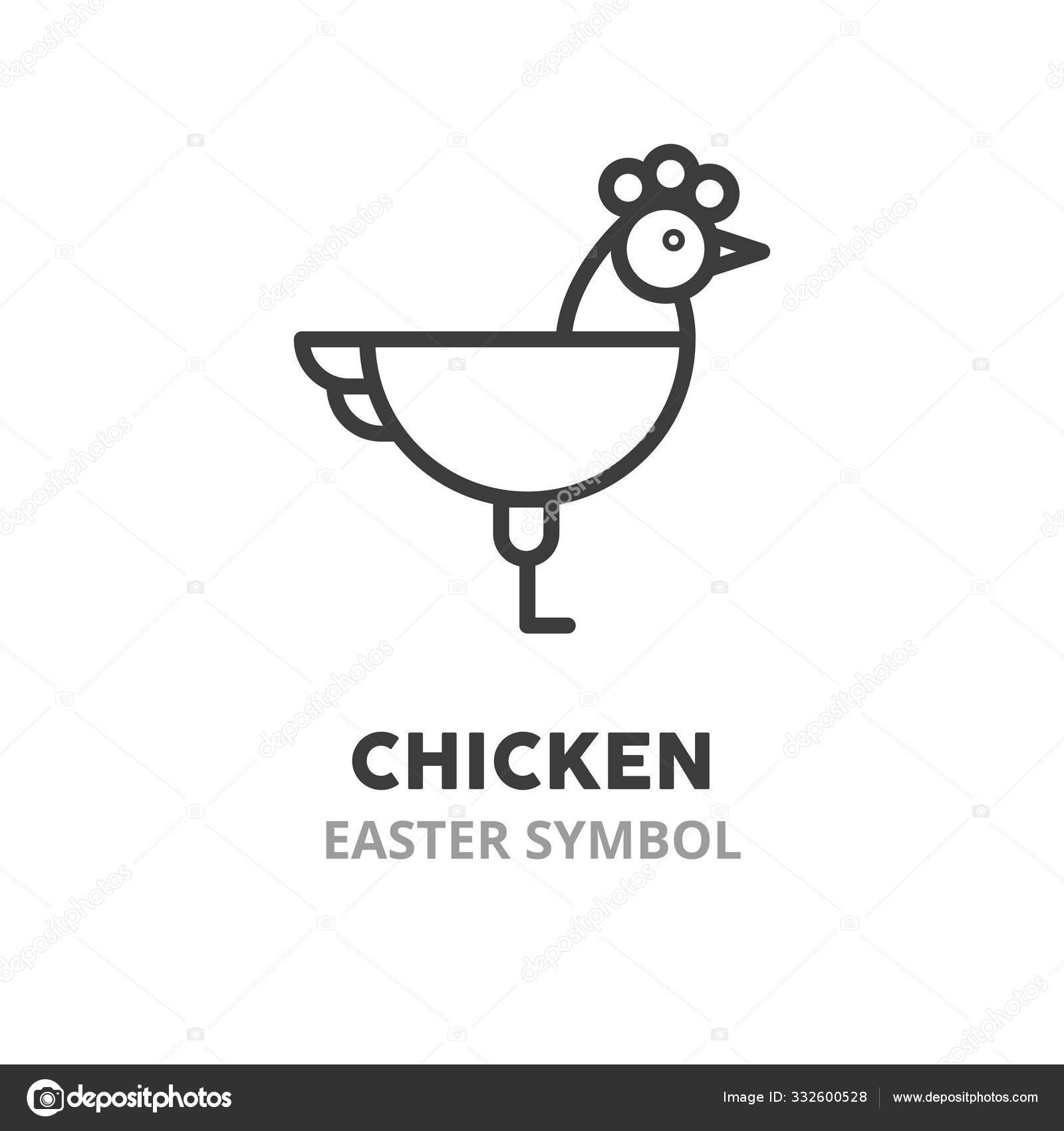Chicken Simple Line Icon Easter Holiday Symbol Vector Illustration Symbol Elements For Web Design Stock Vector Image By C Melanierom