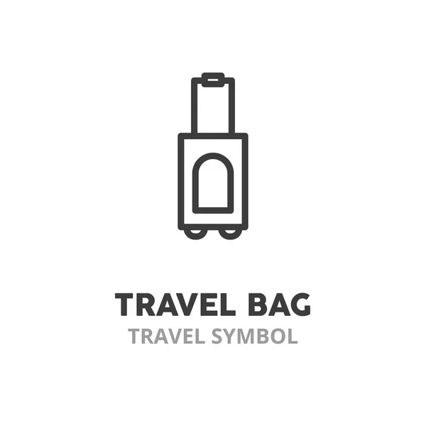 Travel bag  symbol line icon. Concept of travel and rest . Vector illustration symbol elements for web design. — Stock Vector