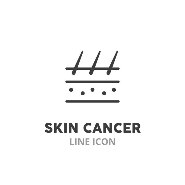 Символ рака кожи тонкие иконки линии. Лечение рака, операция, меланома. Элементы символов векторной иллюстрации для веб-дизайна
.