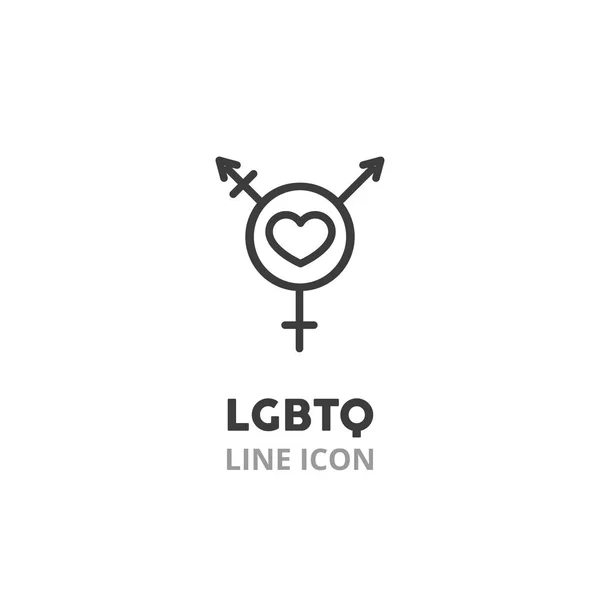 Значок символа ЛГБТК. Элементы символов векторной иллюстрации для веб-дизайна — стоковый вектор