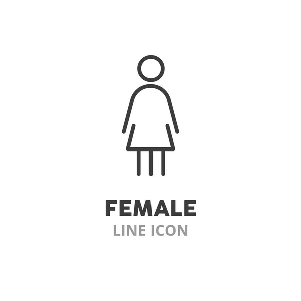 Icono de línea de símbolo femenino. Elementos de símbolo de ilustración vectorial para diseño web — Vector de stock