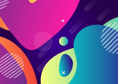  Sıvı şekiller, sıvılar, soyut parlak arkaplan, vektör