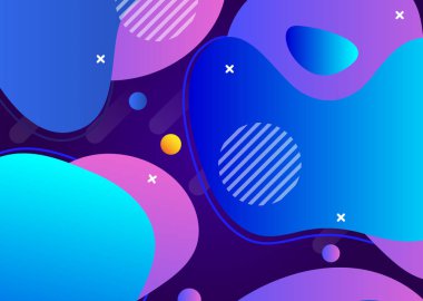  Sıvı şekiller, sıvılar, soyut parlak arkaplan, vektör