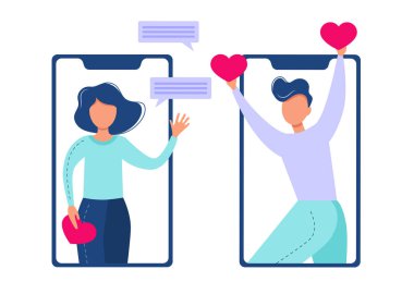 Randevu sitesi şablonu. Vektör İllüstrasyonu