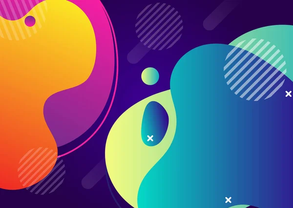 Liquid shapes, fluids, abstract bright background, vector — 스톡 벡터