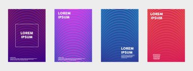 Fütürist posterler, renkli kitap kapağı şablonları. Vektör nefreti