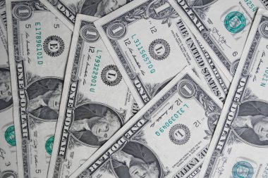 Amerikan banknotları duvar kağıdı. Paraları kapatın. Zenginlik kavramı, çevrimiçi kazanç, serbest çalışma.