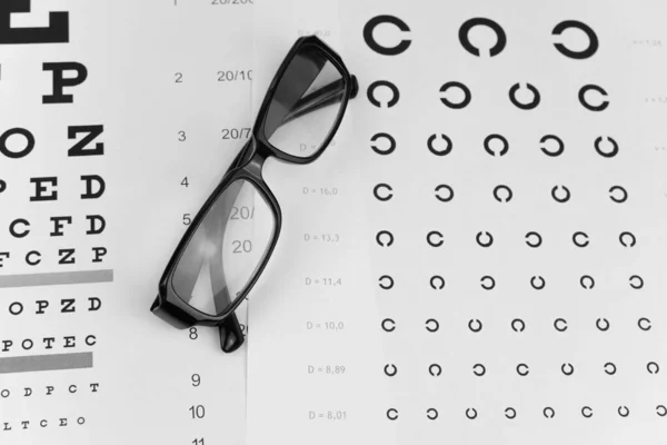 Opticien Platte Achtergrond Begrip Optiek — Stockfoto