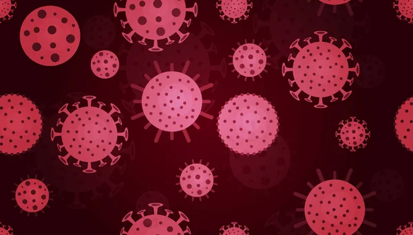 コロナウイルスの背景 テキストの場所 中国からのウイルス コロナウイルスの危険性と流行 — ストックベクタ