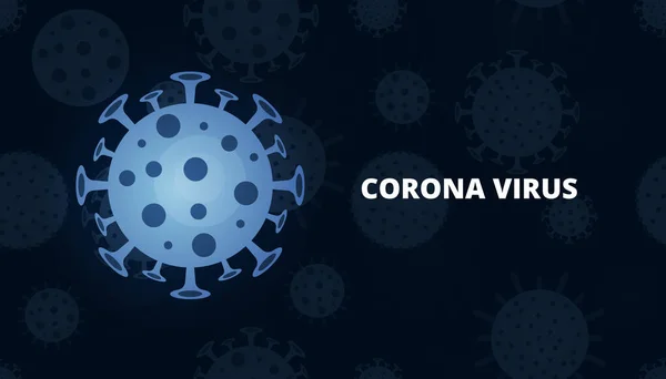 コロナウイルスの背景 パンデミック医療の概念 ベクターイラスト — ストックベクタ