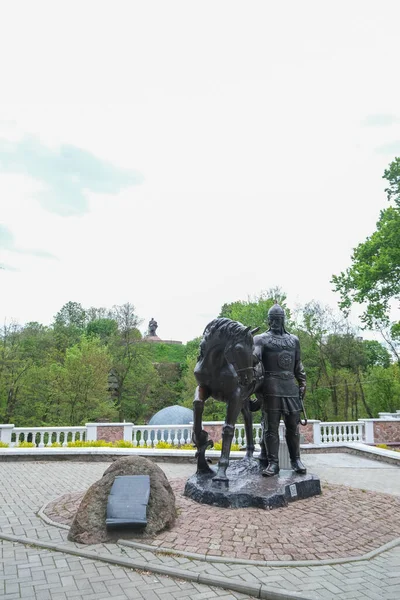 Korosten Ucrania Mayo 2020 Monumento Bronce Del Antiguo Dobrynya Nikitich — Foto de Stock