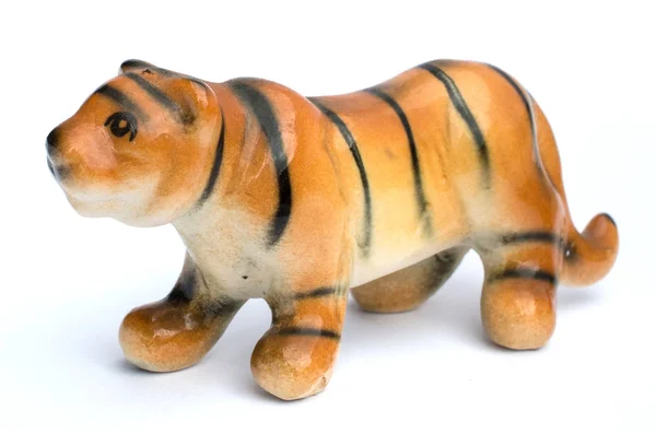 The tiger clay dolls for decoration. — Stock Photo, Image