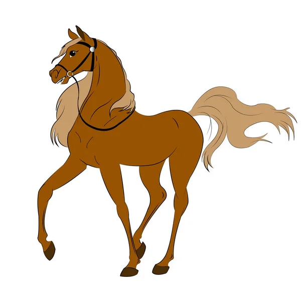 Caballo de colores alegres — Vector de stock